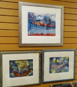 VERONIQUE GIARRUSSO set of two limited edition (9/100), (6/100) colour etchings - entitled 'The