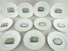 COLLECTION OF SUNDERLAND LUSTRE POTTERY PLATES comprising 3 x 'The Unfortunate London', 2 x 'Success