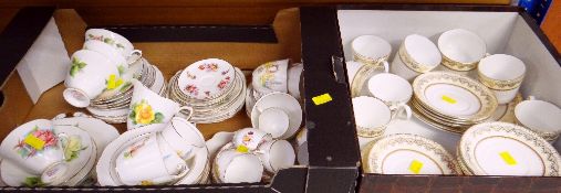 LARGE ASSORTMENT OF CERAMICS including tea sets in two boxes, Aynsley walrus ornament, china