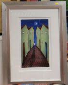 PAUL HORTON limited edition artist proof (41/49) giclee print - wizard amongst four tall houses in