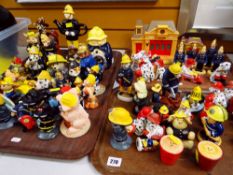 LARGE ASSORTMENT OF MODERN FIRE BRIGADE RELATED ORNAMENTS including Trumpton fire brigade figures