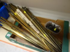 COLLECTION OF BRASS STAIR RODS (1 box)