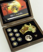 CASED LIMITED EDITION AUSTRALIA GOLD PROOF SET 'BIG 7' comprising seven coins in presentation