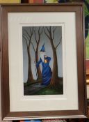 PAUL HORTON limited edition (47/49) artist proof - walking wizard with lantern and wand, entitled '