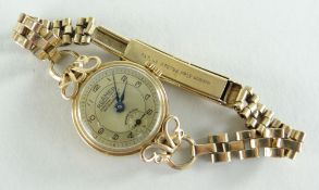 9CT GOLD LADIES 'ROAMER' ANTIMAGNETIC WRISTWATCH, the 'seventeen jewels' Swiss made movement with