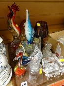 ASSORTED GLASSWARE including Murano ornaments (18)