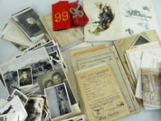 COLLECTION OF WORLD WAR II GERMAN POSTCARDS, PHOTOGRAPHS & EPHEMERA including approx 100 black and