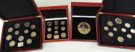 FOUR CASED LONDON MINT OFFICE COMMEMORATIVE COINAGE SETS comprising The Coins of Britannia's Last