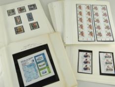 TWO FOLDERS CONTAINING LOOSE PAGES OF BRITISH & COMMONWEALTH STAMPS, many 1970s including Tristan Da