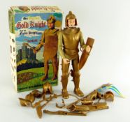LOUIS MARX & CO. LIMITED GOLD 'KNIGHT' TOY, BOXED