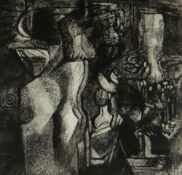MERLYN EVANS etching and aquatint - entitled 'Women in Interior 1946', 37 x 38cms