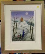 PAUL HORTON limited edition (130/295) artist proof - wizard walking on a path towards a castle