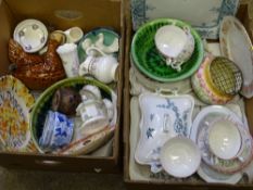 MIXED POTTERY & TEAWARE, three boxes