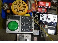 HEATHKIT BY DAYSTROM LABORATORY OSCILLOSCOPE and other analyzing and testing equipment, along with