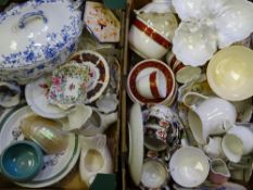 MIXED POTTERY & TEAWARE, two boxes
