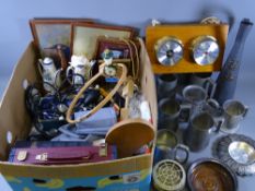 MIXED COLLECTABLES & METALWARE including stethoscopes, pewter and EPNS ware ETC