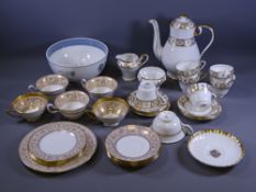 AYNSLEY BELMONT FIFTEEN PIECE COFFEE SET, Wedgwood Susie Cooper Glenmist bowl with a mixed