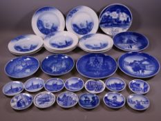 ROYAL COPENHAGEN - an assortment of various sized ornamental plates