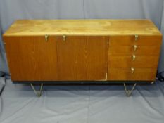STAG MID-CENTURY 'S' RANGE SIDEBOARD by John and Sylvia Reid, twin cupboard doors with interior