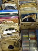 LARGE QUANTITY OF HMV & OTHER GRAMOPHONE RECORDS, later box set LPs and vintage cassettes