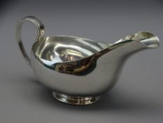 PLAIN OVAL SILVER CREAM JUG, 5.7ozs, Birmingham 1941 - AMENDED LOT & DESCRIPTION