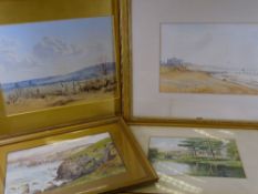 F W ARCHER watercolour - 'At West Kirby', 32 x 43cms, 'Liverpool Coastal Scene' watercolour, 26 x