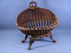 CAST IRON FIRE BASKET, regency style