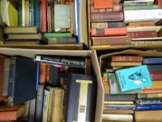 VINTAGE & LATER BOOKS, a mixed quantity within four boxes