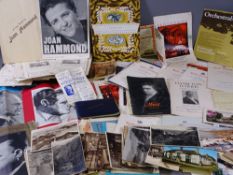 VINTAGE ORCHESTRA PROGRAMMES & EPHEMERA including The Halle 1950s and later, a small quantity of