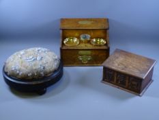 SMOKER'S CABINET, attractively made with brass fittings, brass handle to the drawer and 'cigarette