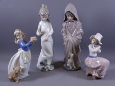 NAO FIGURINES - four figurines of children with their pets