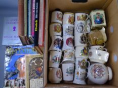 COMMEMORATIVE CERAMICS & BOOKS ETC