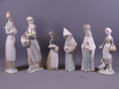LLADRO - six figurines of various scenes