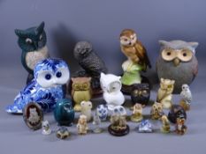 ORNAMENTAL OWLS, an assortment