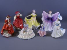 DOULTON LADY FIGURINES X 7 including 'Ninette' HN2379, 'Top 'O The Hill' HN1834, 'Isadora'
