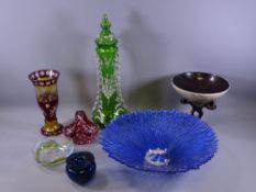 VICTORIAN & LATER DECORATIVE GLASSWARE, 7 items