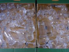 DRINKING GLASSWARE - two boxes of excellent quality mixed drinking glassware