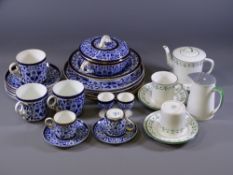 CROWN DERBY LILY, approximately 20 pieces of tea/breakfastware (condition variable) and a 9 piece