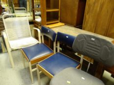 ASSORTED VINTAGE OCCASIONAL FURNITURE including dressing table, armchair, swivel chair, school desk,