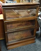 THREE-TIER GLOBE-WERNICKE BOOKCASE, 86 x 26 x 115cms