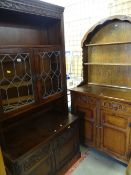 REPRODUCTION JACOBEAN-STYLE CABINET & SIMILAR DRESSER (2)