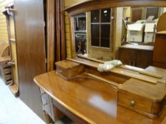MODERN WILLIS & GAMBIER BEDROOM SUITE comprising two caned chairs, bedside chests, wardrobe and