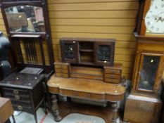 ASSORTED OCCASIONAL FURNITURE including Edwardian hall stand, Victorian walnut bonheur de jour, 19th