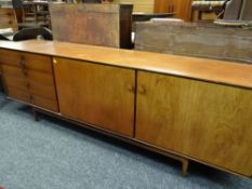 IB KOFOD LARSEN FOR G-PLAN DANISH RANGE TEAK SIDEBOARD, with fitted pair of cupboard doors and