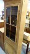 VINTAGE PINE STANDING CORNER CABINET, 84cms wide