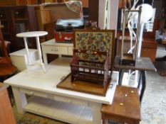 ASSORTED OCCASIONAL FURNITURE & FURNISHINGS including painted pine Long John coffee table, side