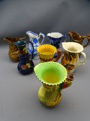 BURLEIGH WARE, S HANCOCK & SONS, Victorian copper lustre and other jugs, a quantity