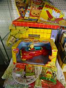 QUANTITY OF RUPERT THE BEAR COLLECTABLES including a vintage Morny talc tin