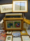 VINTAGE & LATER WATERCOLOURS, PICTURES & PRINTS - a good quantity