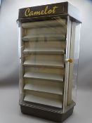 CAMELOT VINTAGE COUNTER TOP DISPLAY UNIT, locking with key, 72.5cms H